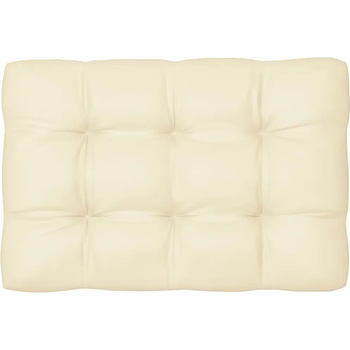 Image 1 of vidaXL Палетна възглавница, кремава, 120x80x12 см, текстил (314414)