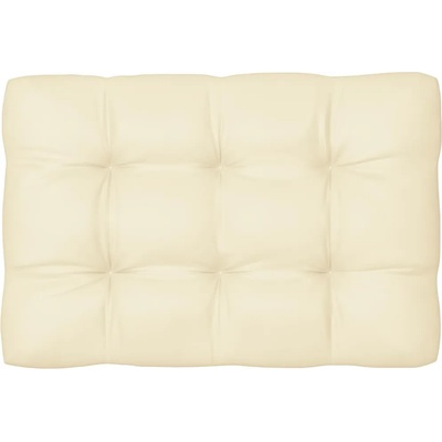 vidaXL Палетна възглавница, кремава, 120x80x12 см, текстил (314414)
