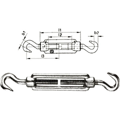 Šroub napínací HÁK-HÁK, DIN 1480, nerez A4 M8 - hobby balení, balení 1 ks