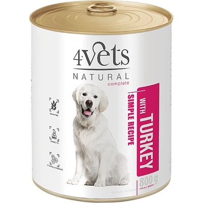 4Vets NATURAL Simple Recipe с пуйка 800 г