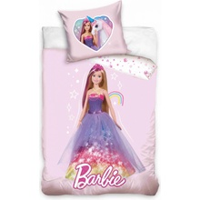 Carbotex povlečení do postýlky Barbie Princezna růžové 100 x 135 cm 40 x 60 cm