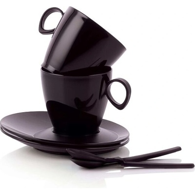 Stelton Hrnek na kávu světle šedá kamenina 2 x 200 ml