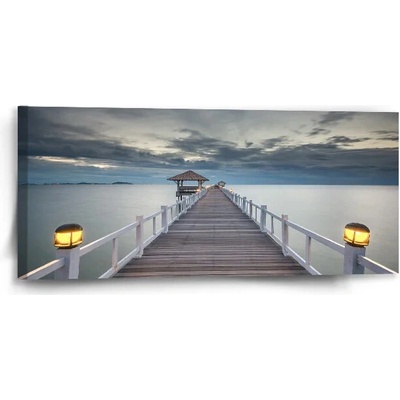 Sablio Obraz Drevené mólo - 110x50 cm
