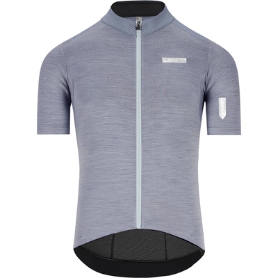 Q36.5 Мъжка фланелка с къс ръкав за колоездене Q36.5 Adventure Tech Merino Jersey Cycling jersey - Grisaille Blue (056-3872-0212)