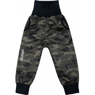 Esito dětské softshellové kalhoty maskáč zelená – Zboží Mobilmania