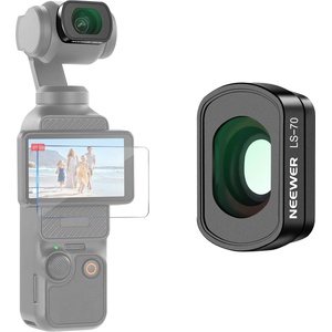 NEEWER 0.72x Wide Angle Lens, 112° Field of View, Compatible with DJI Osmo Pocket 3 / Pocket 4 / Xtra Muse, Magnetic Action Camera with Aspherical Lens and Screen Protector, LS-70 (LS-70) Обективи
