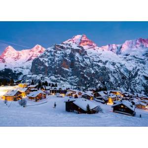 Ravensburger - Puzzle Beautiful Mountains: Bernese Oberland, Murren in Switzerland - 1 000 piese