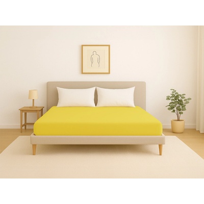 Slee jersey prostěradlo tmavě žlutá 180x200