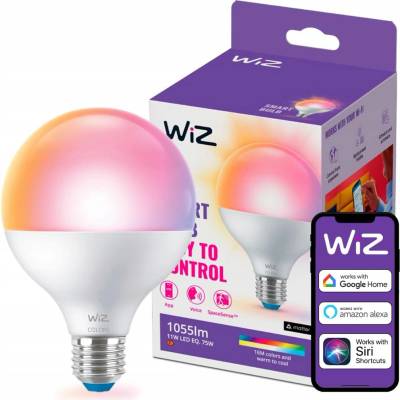 WiZ LED žárovka E27 G95 Globe 11W 1055lm 2200-6500K RGB IP20, stmívatelná