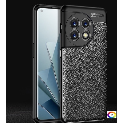 OnePlus 11 5G Удароустойчив Litchi Skin Калъф и Протектор
