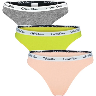 Calvin klein tangá 3PACK Cotton stretch coral color