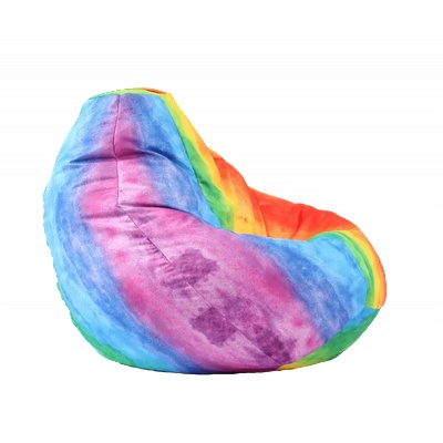 Pufrelax Пуф круша 320л. , Nirvana Grande, Rainbow Watercolour, Водоустойчив, Перящ се калъф, Пълнеж от Полистиролни перли, принт