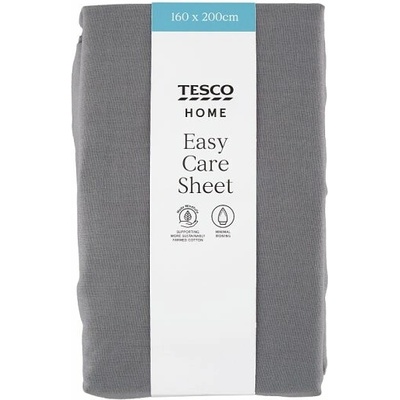 Tesco Home Easy Care Grey plachta 160x200