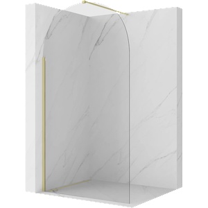 Mexen Kioto-Q душ параван Walk-in 110 x 200 см, прозрачен 8 мм, злато матово (800-110-101-55-00-Q)