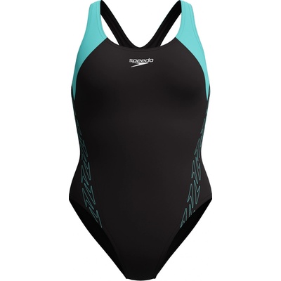Speedo dámské jednodílné plavky HYPRBM SPLC RCRBCK 1PC AF 800372516243 modrá