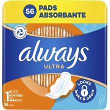 Always Ultra Normal hygienické vložky Veľ. 1 s krídelkami 56 ks
