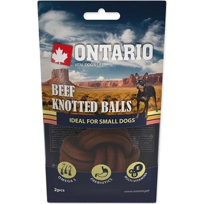 Ontario Rawhide Snack Ball 3,75 cm 2 ks