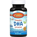 Carlson Labs Kid's Chewable DHA 100 mg [60 Дъвчащи гел капсули] Портокал
