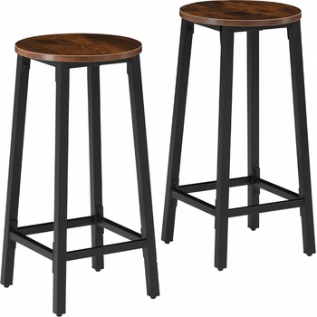 tectake 404332 2 barové židle corby - industrial tmavé dřevo