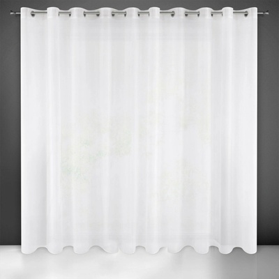 EUROFIRANY ZÁCLONA NA KRÚŽKOCH SYLVIA 350X250 CM BIELA