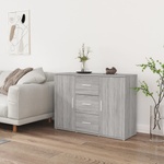vidaXL Бюфет, сив сонома, 91x29, 5x65 см, инженерно дърво (823348)