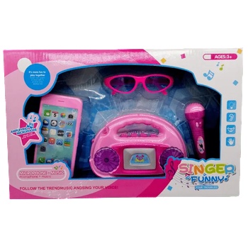 Shantou Chenghai Beka Toys Factory Детски комплект високоговорител с интерактивни светлини, микрофон, слънчеви очила, играчка телефон 2759