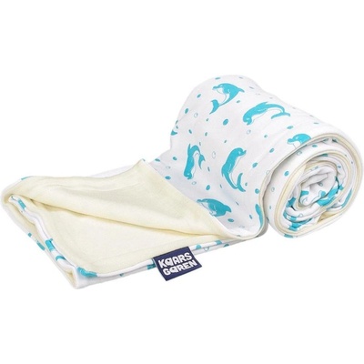Kaarsgaren Dětská merino deka bio delfín aqua
