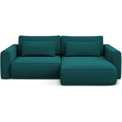 makamii Тюркоазен кадифен разтегателен ъглов диван с място за съхранение (десен ъгъл) Kapua - Makamii (KAPUA_RCF_S_3_P1_C27)