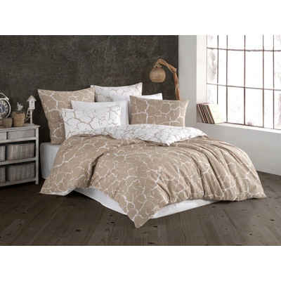 Brotex Povlečení bavlna Misty beige zipový uzávěr 140x200 70x90