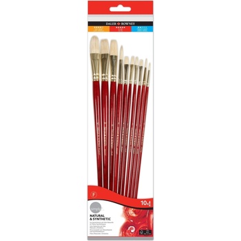 Image 1 of Daler-Rowney Simply Oil Brush Natural Bright Flat and Filbert Комплект четки 10 бр (216940110)
