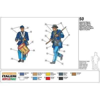 Corfix Model Kit 6012 UNION INFANTRY ZUAVES AMERICAN CIVIL WAR 1:72
