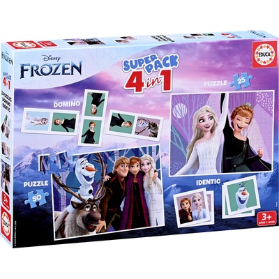Educa Детски пъзел Educa 4 в 1 - Замръзналото кралство (EDU19737)