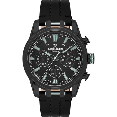 Daniel Klein DK. 1.13803-5 - Мъжки часовник, Exclusive, Кварцов, 44mm, 5 ATM, Черен