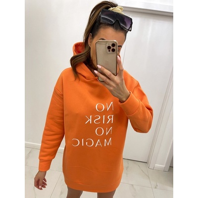 prodloužená dámská mikina BLZ30-22 oranžová