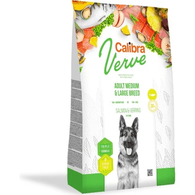 Calibra Dog Verve Grain Free Adult M & L Salmon & Herring 2 x 12 kg