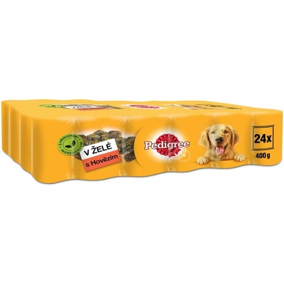 Pedigree Adult s hovädzím v želé 24 x 400 g