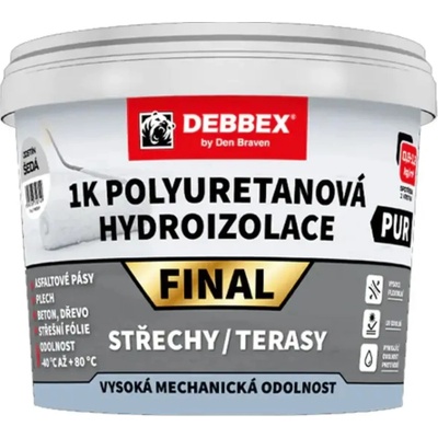 Den Braven Polyuretánová hydroizolácia 1K FINAL 13kg šedá DEBBEX