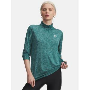 Under Armour Дамска тениска Under Armour Tech 1/2 Zip- Twist Under Armour | Zelen | ЖЕНИ | XS - zoot - 81,91 лв
