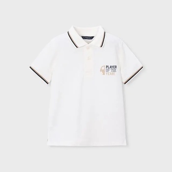MAYORAL Поло тениска къс ръкав Сметана за мини момче Mayoral