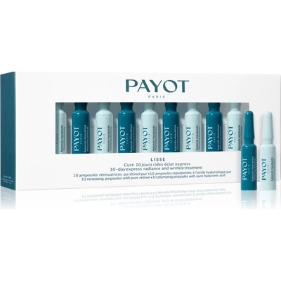 Payot Lisse Cure 10 Jours Rides Eclat Express kúra s kyselinou hyaluronovou a retinolem proti vráskám 20 x 1 ml