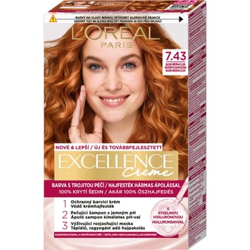 L'Oréal Excellence Creme Triple Protection 7,43 Dark Copper Gold Blonde 48 ml