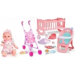 Man Yuk Toys Играчка-кукла с глас, люлка и аксесоари - 30 см