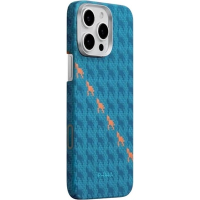 PITAKA Кевларен кейс с MagSafe за iPhone 16 Pro - Pitaka Happiness Rides Indigo Edge Ultra Slim Aramid Fiber Case (HR1602P)