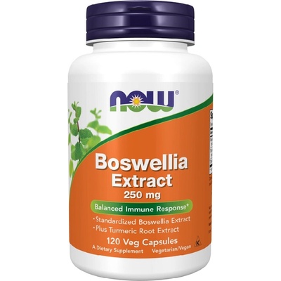 NOW NOW Boswellia Extract Turmeric Root Extract 250mg, 120 Veg Caps