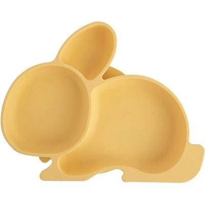ORION Tanier 23 x 18 cm detský delený zajačik silikón žltý