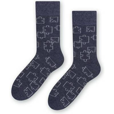 Steven pánske rodinné ponožky 084 005 džínsy/puzzle