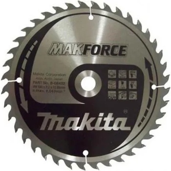 Makita Диск циркулярен за рязане Makita на дърво фино напречно надлъжно с HM пластини 190 мм, 15.88 мм, 1.4 мм, 40 z, Makforce-B-08492