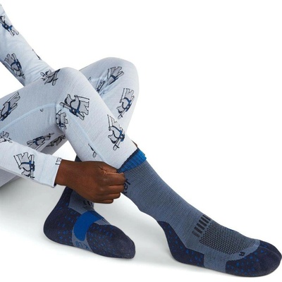 ICEBREAKER Kids Merino Hike+ Light Crew, Dawn/Midnight Navy/Lazuri