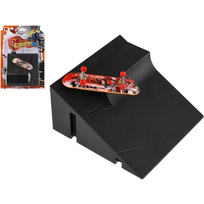 Teddies Skateboard prstový skrutkovací s rampou plast mix druhov