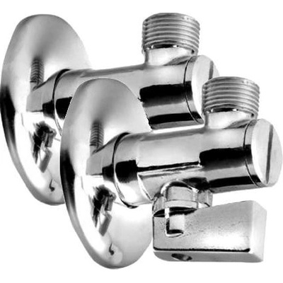 AQUALINE Rohový guľový ventil 3/8"x1/2", bez matky, s filtrom, chróm (5312)